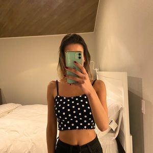 Polka dot topshop tank top